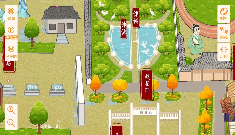 黄石港手绘地图景区语音讲解导览系统：智慧景区建设的基石